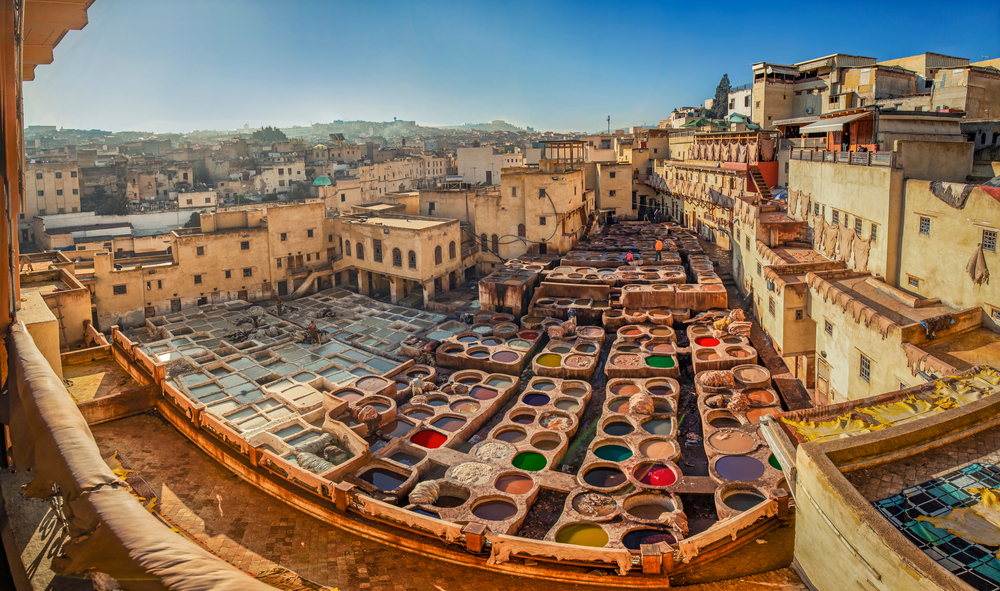 Panoramic,View,Of,The,Tannery,Fez,Morocco