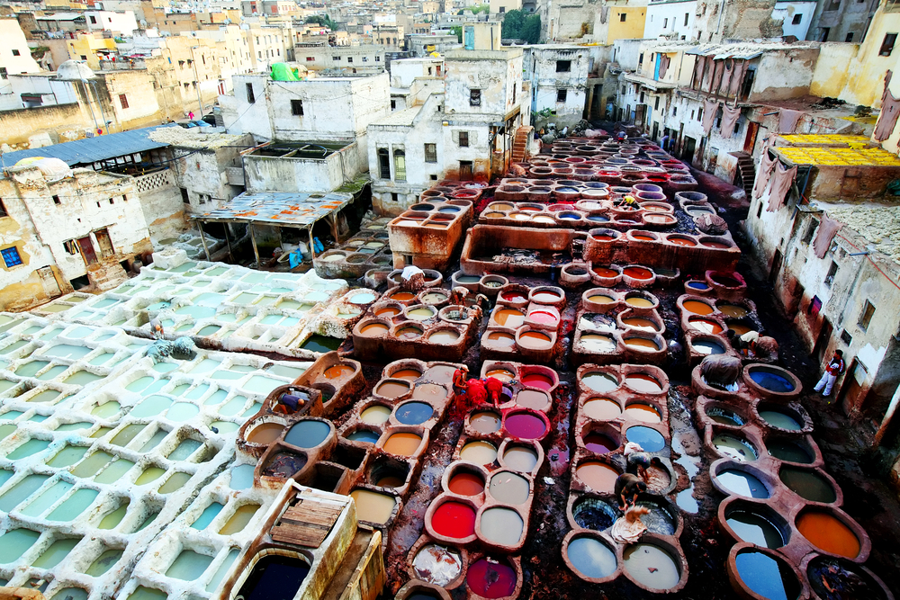Tanneries,Of,Fes,,Morocco,,Africa